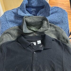 3-Haggar men’s size small pullover lot Excellent condition